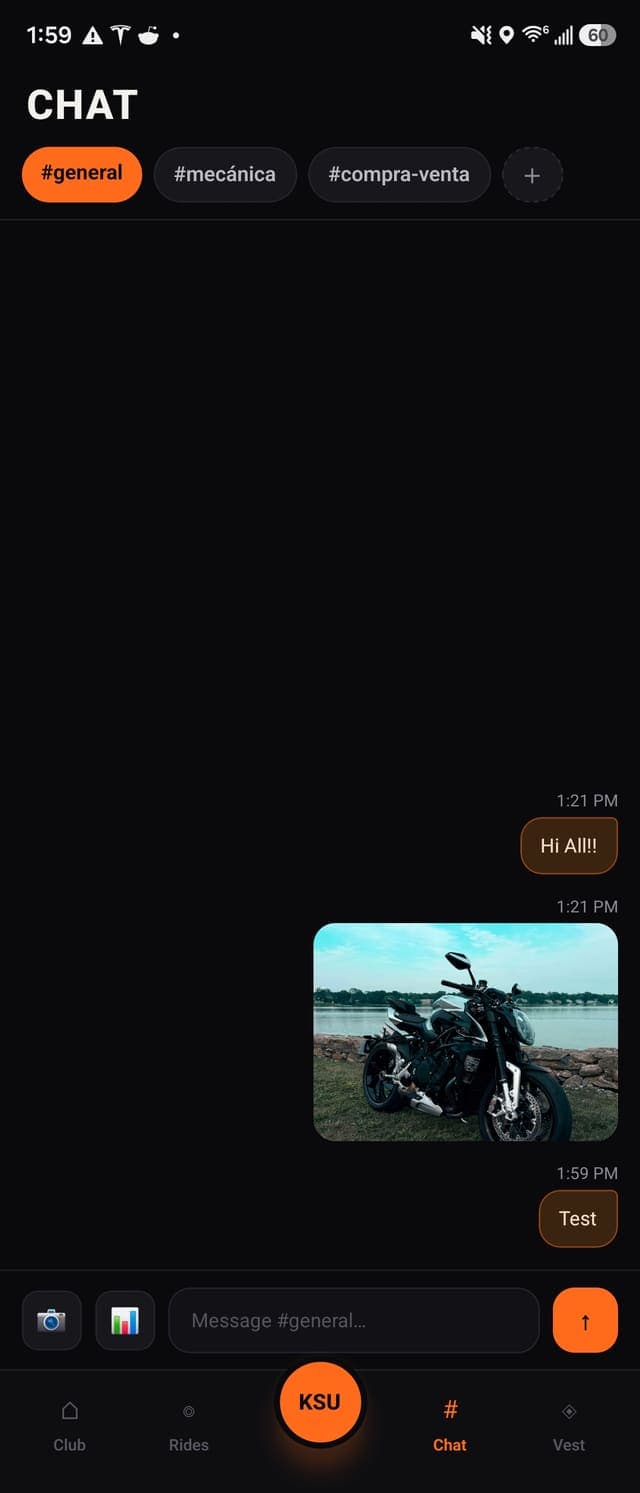Club chat with ride channels