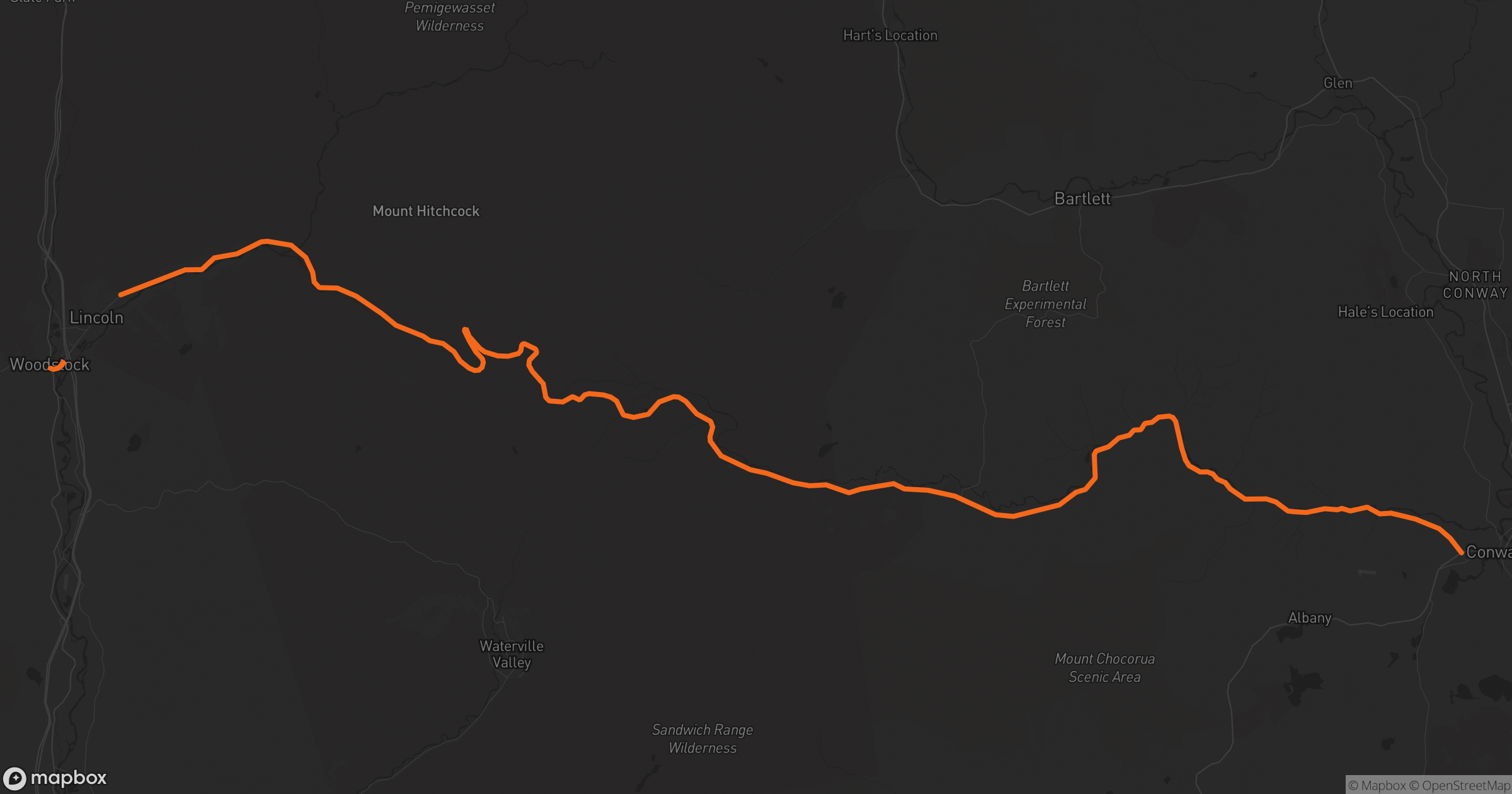 Mapa de Kancamagus Highway