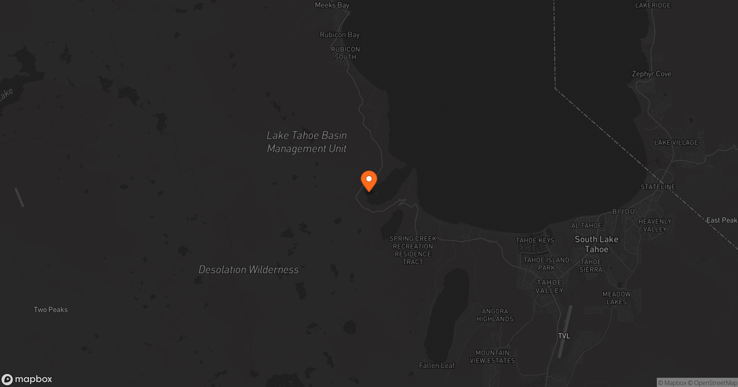 Mapa de Lago Tahoe · Emerald Bay