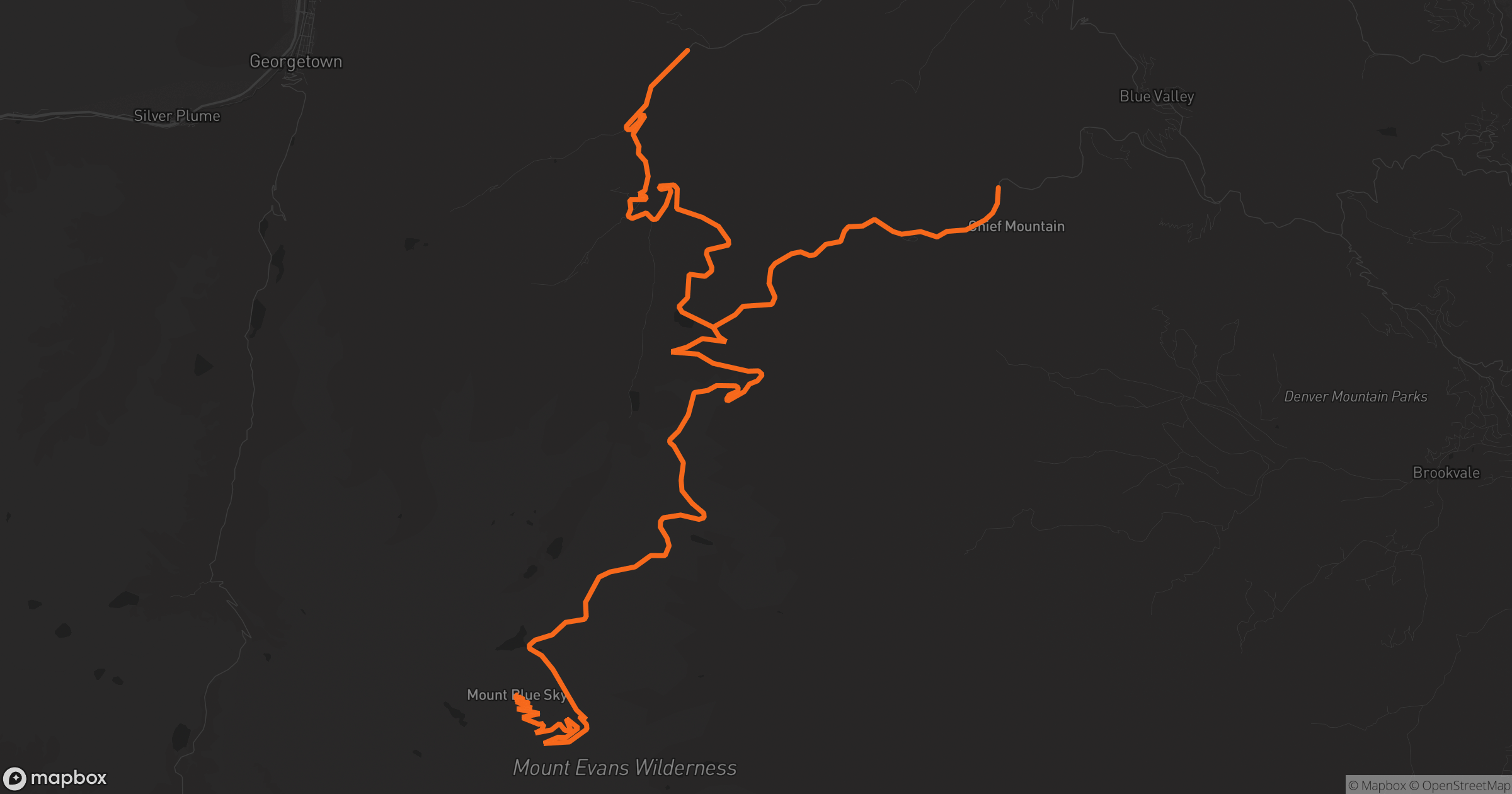 Mapa de Mount Blue Sky Byway