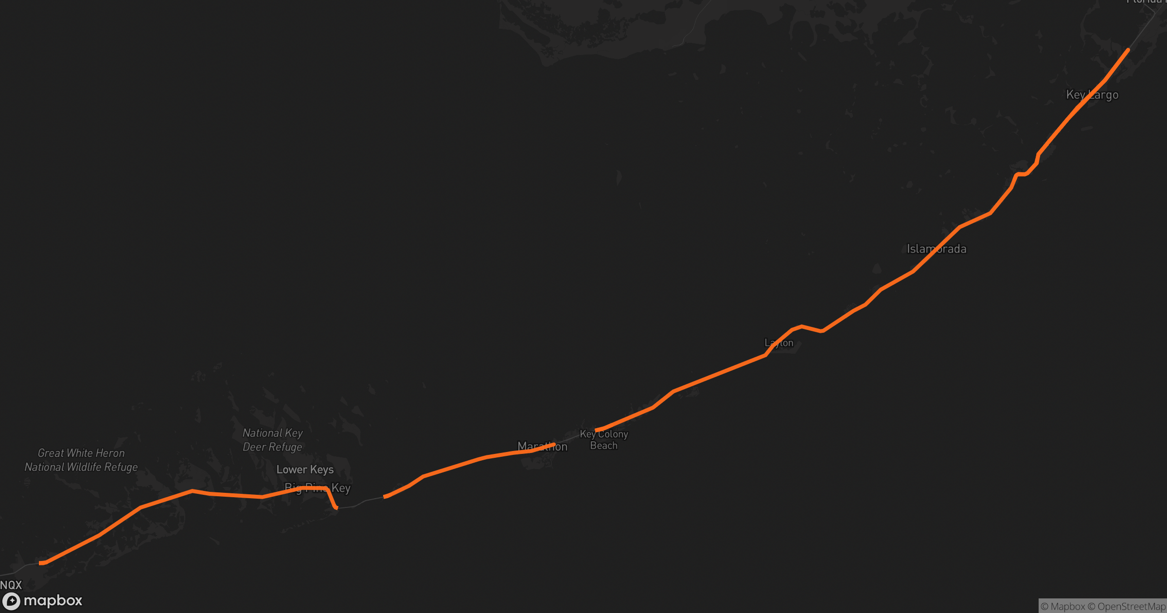 Mapa de Overseas Highway