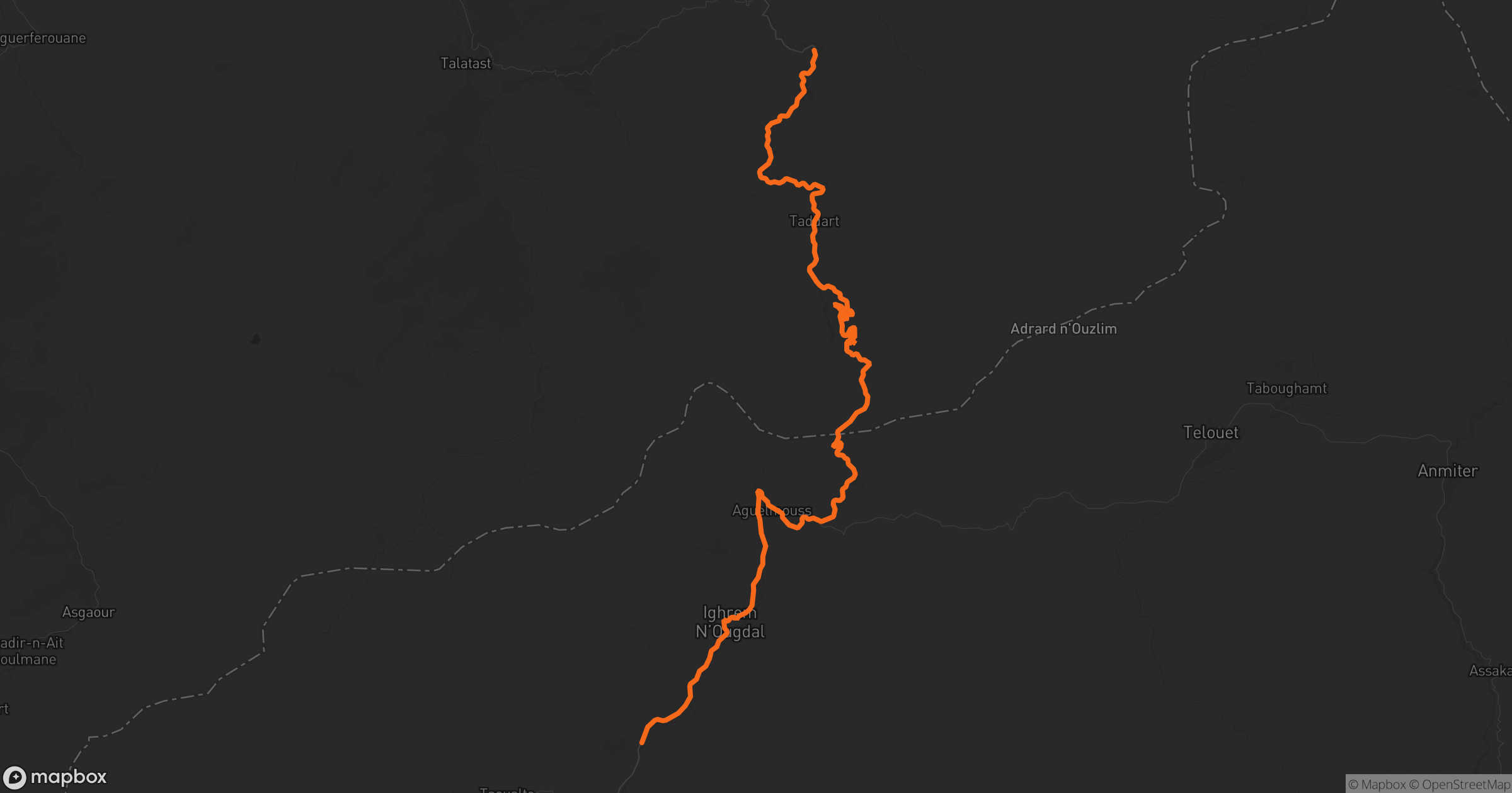 Mapa de Tizi n'Tichka · Atlas