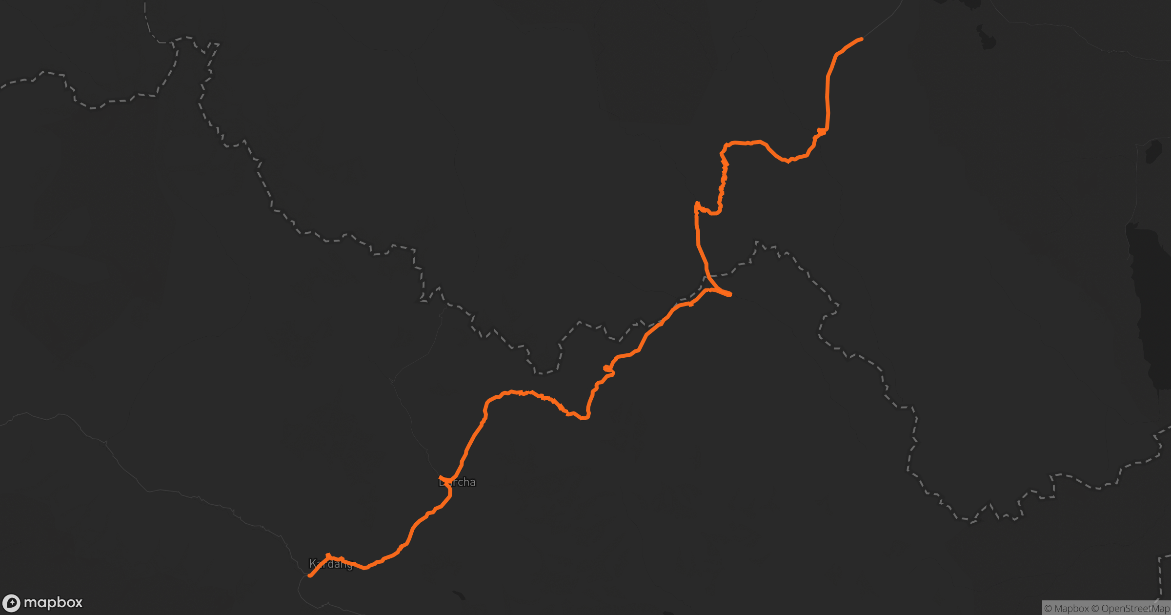 Map of Leh-Manali Highway