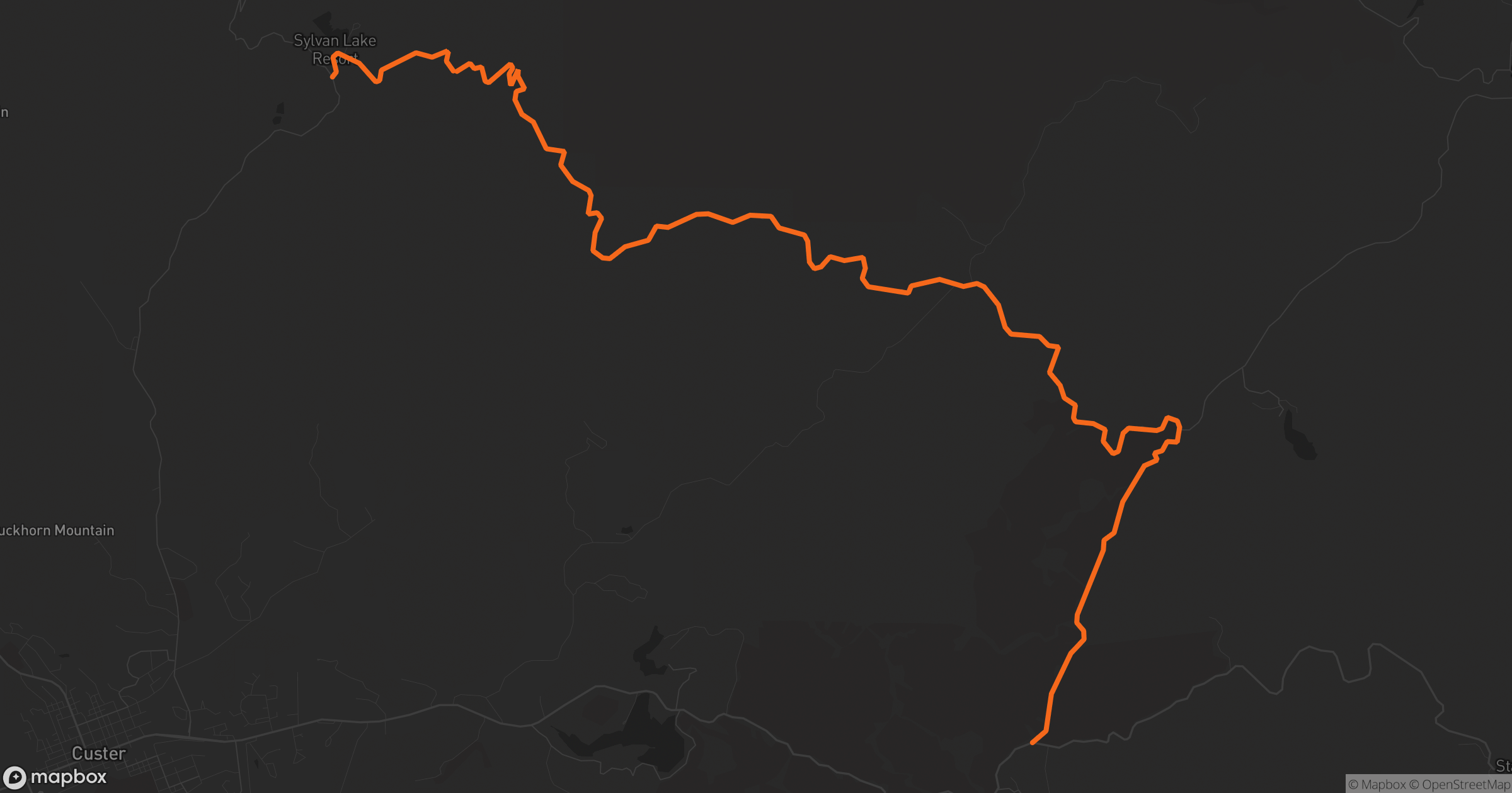 Map of Needles Highway