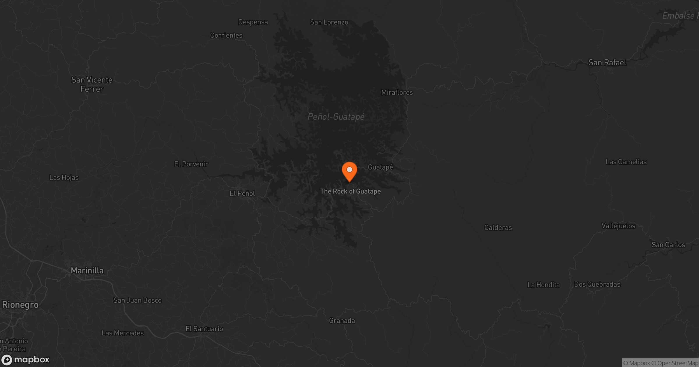 Map of Guatape - El Penol