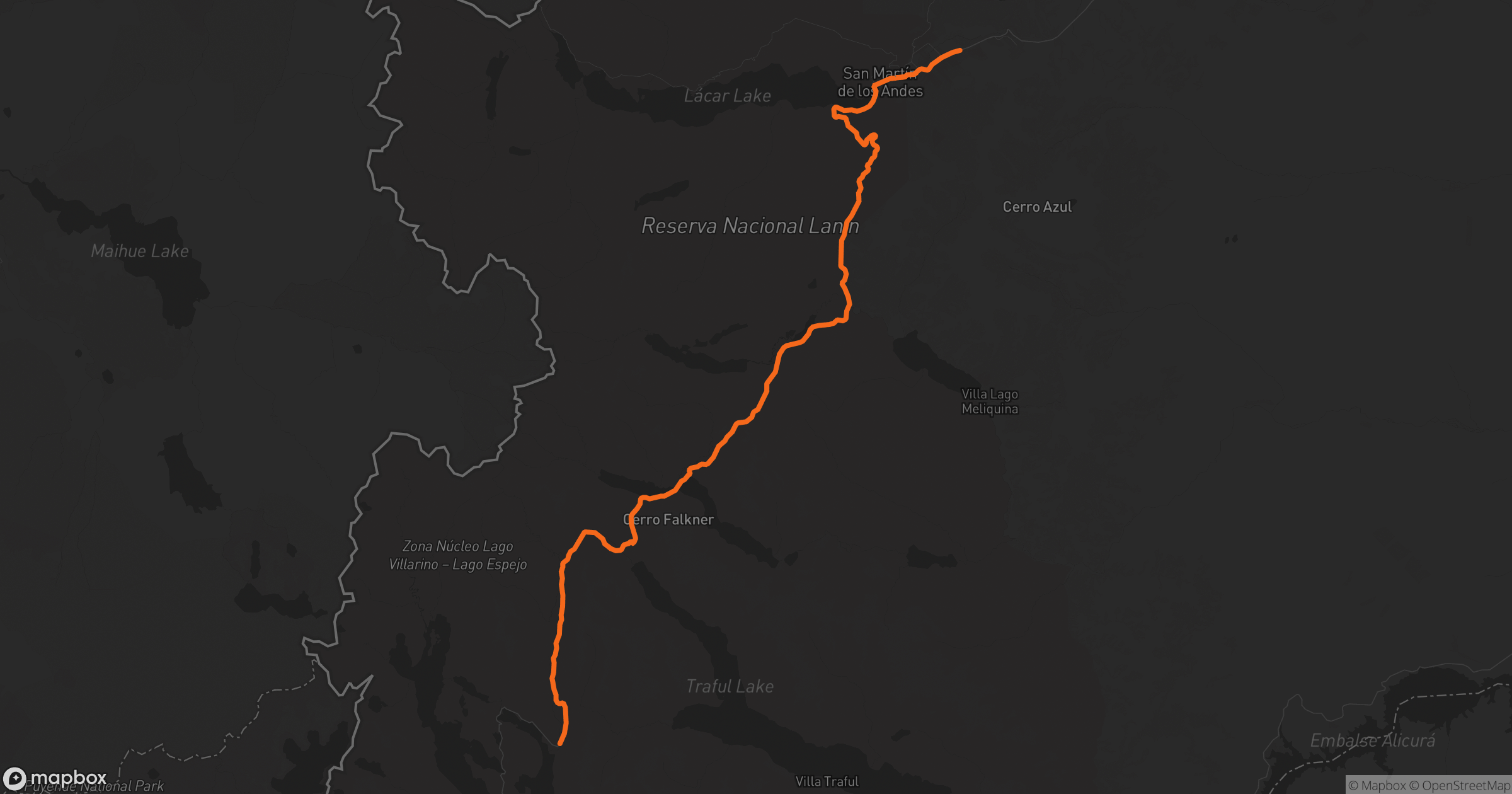 Map of Seven Lakes Route
